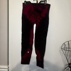 LULULEMON Ebb To Street Pant Wine Berry Bordeaux Drama Seamless Leggings Size 10